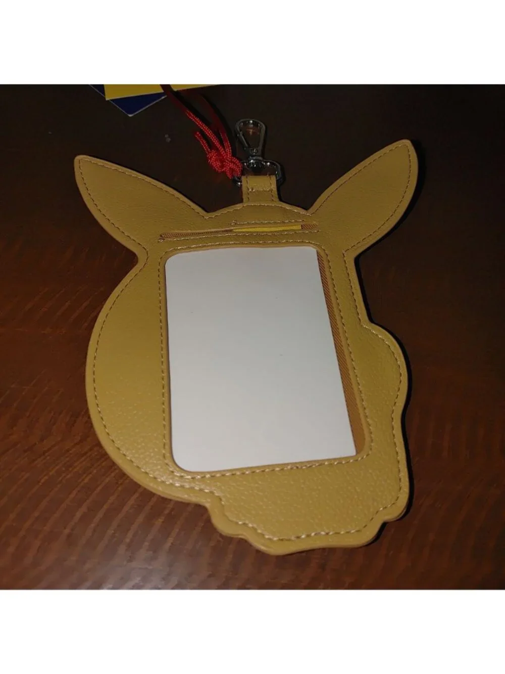 Pokémon X Eevee Bag Charm ID Holder Keychain Brown Faux Leather Limited Edition
